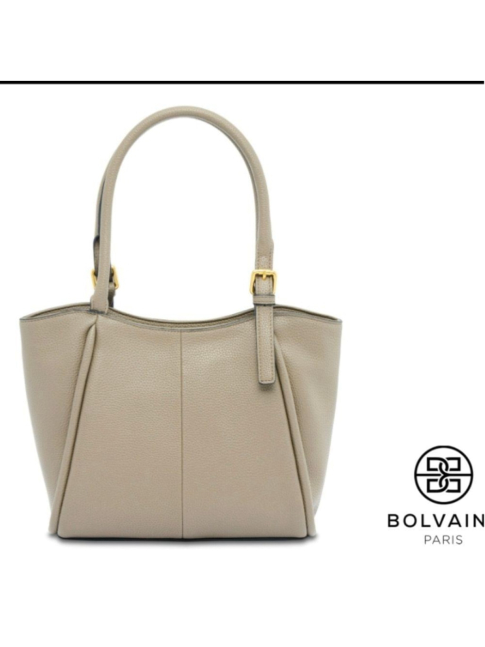 Bolvaint Gray Leather Tote Shoulder Bag - Picture 5 of 16